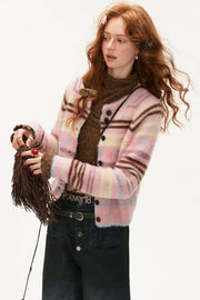 Luxury Stripe Knit Cardigan - My Store