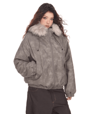 Fur Hood Zip Jacket - My Store