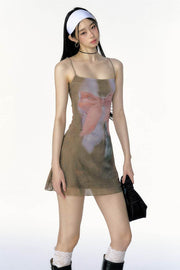 Mesh Print Dress - My Store