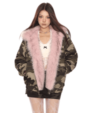 Reversible Pink Fur Jacket - My Store