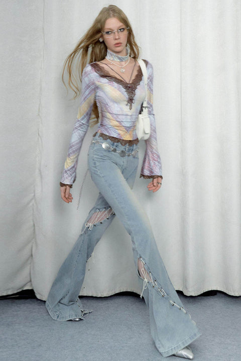 Rope Flared Jeans - My Store