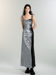 Metallic Velvet Dress