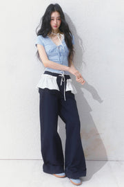 Navy Blue Trouser Pants