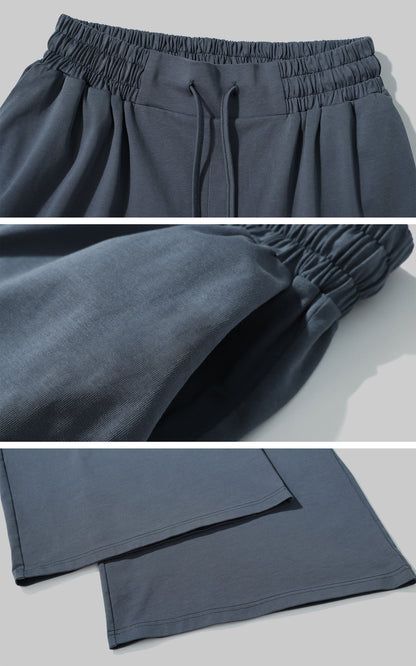 Navy Blue Wide-Leg Trousers