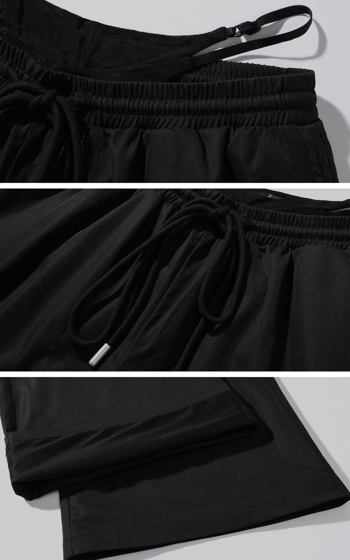 Double-Layered Overlap Drawstring Pants