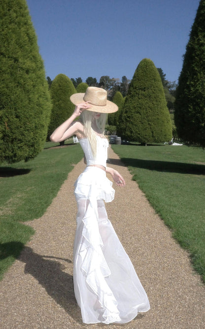 Layered Ruffle Sheer Skirt