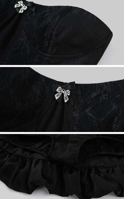 Sculpted Corset Dress with Crystal Bow