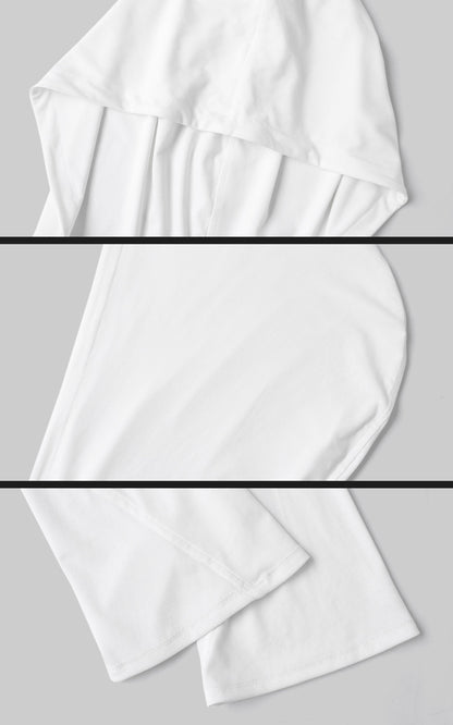 Tank Top + Hooded Capelet + Shorts Three-Piece Set