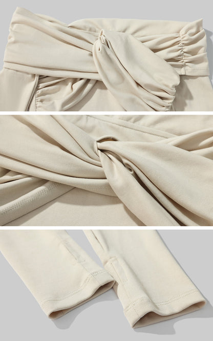 Twisted Off-Shoulder Ribbed Top