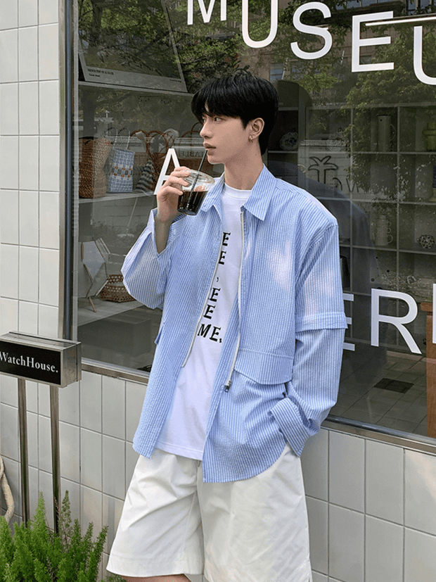 Striped Relaxed Fit Casual Shirt