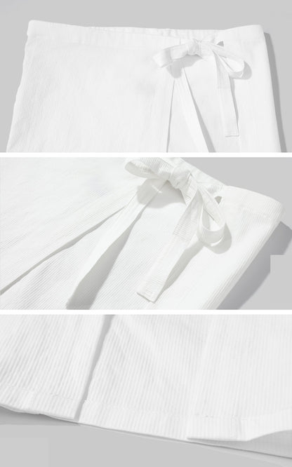 White Split Hem Utility Pants