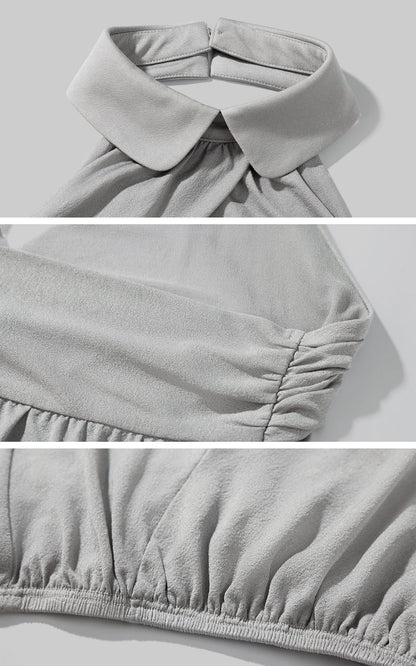 Soft Halter Collar Top