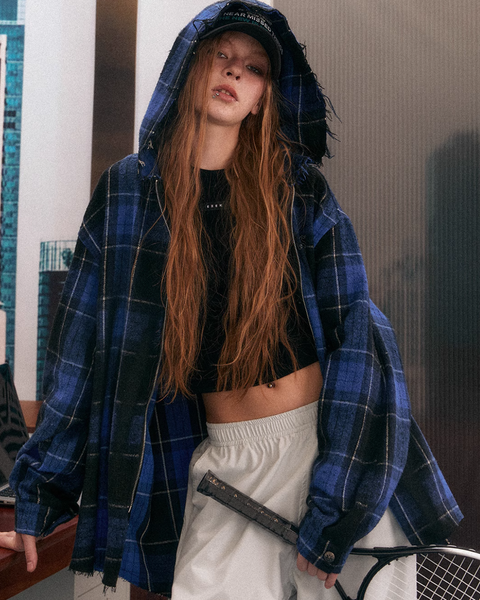 Oversized Plaid Jacket