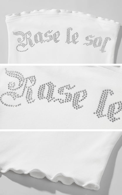 Rhinestone Logo Tube Top