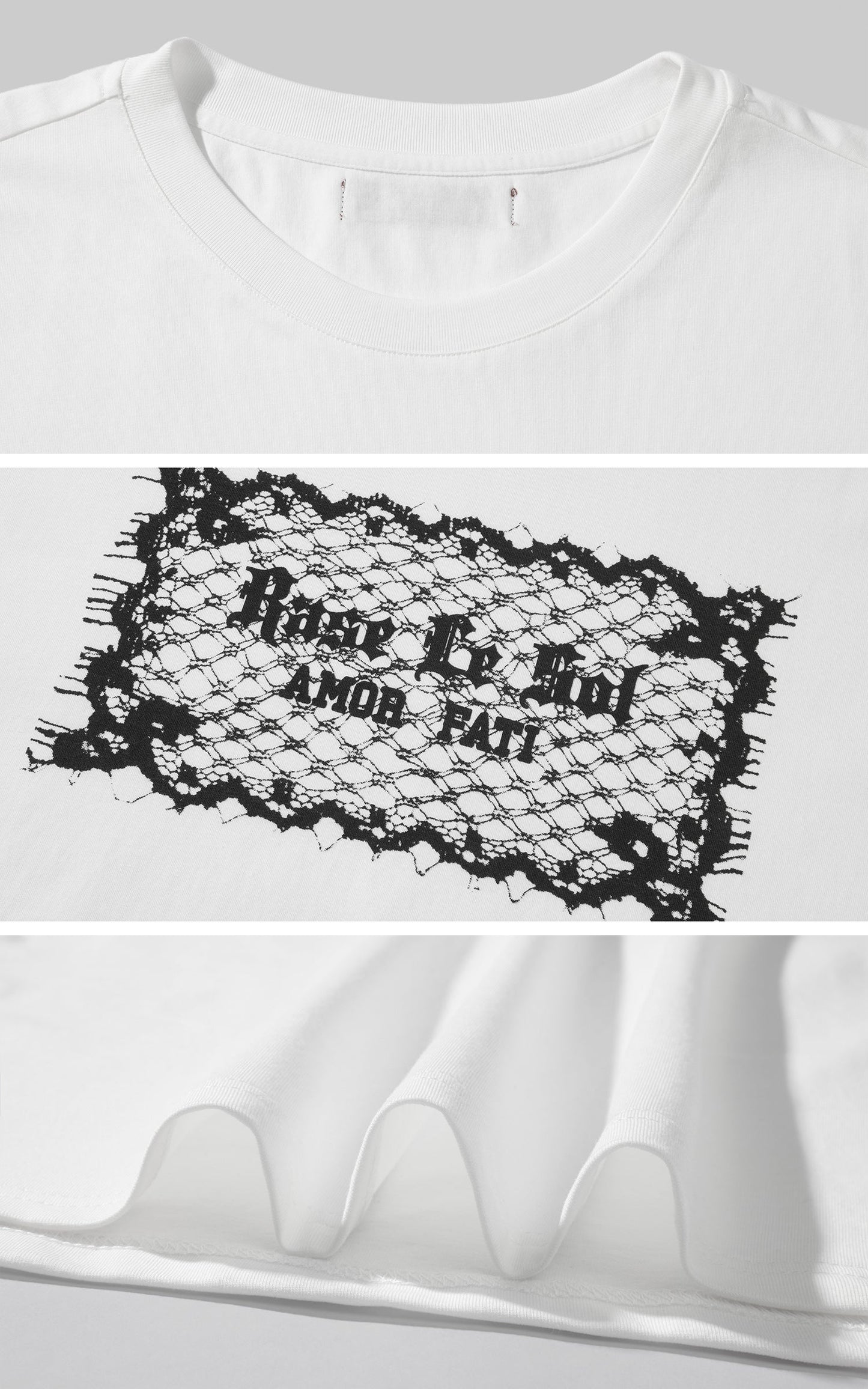 Lace-Inspired Graphic Oversized Tee