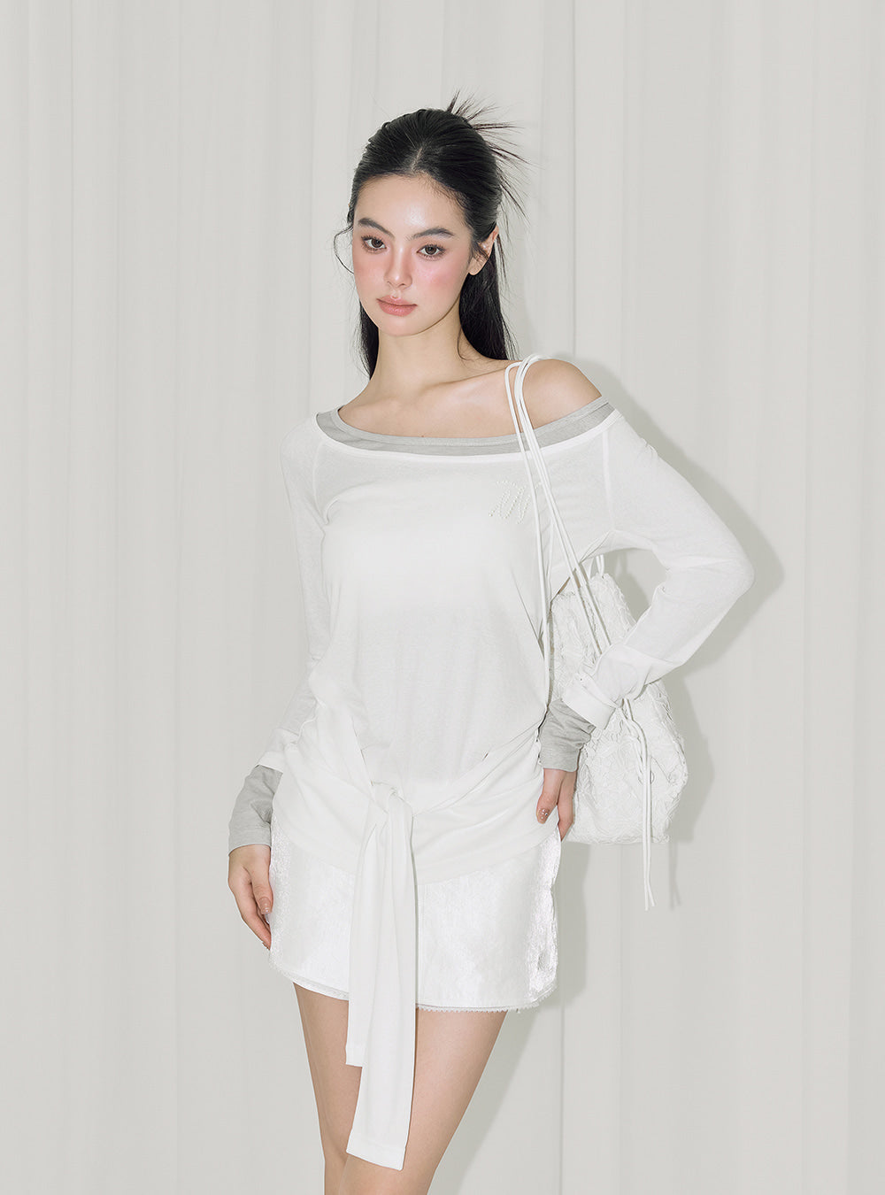 Lyocell Tencent Off-Shoulder Base Top