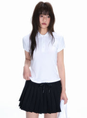 White Short-Sleeved Polo Shirt