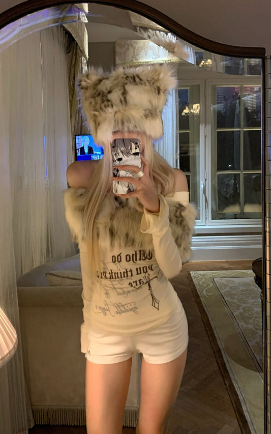 Faux Fur Fuzzy Hat