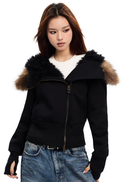 Fur Cotton Hood Jacket