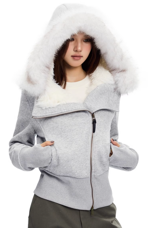 Fur Cotton Hood Jacket