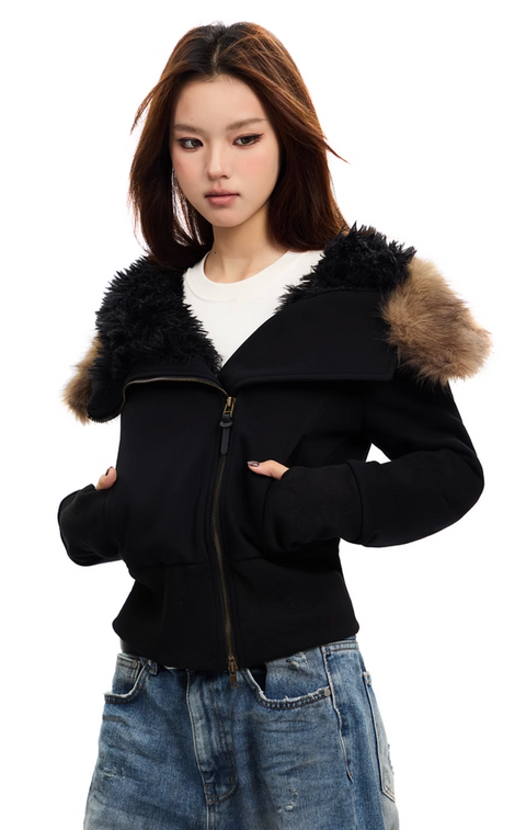 Fur Cotton Hood Jacket