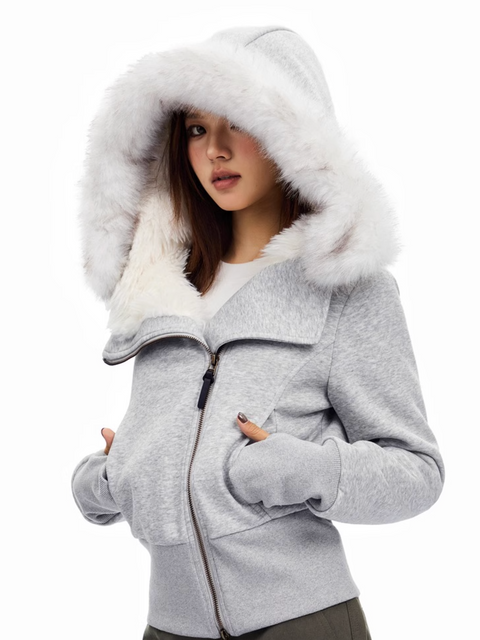 Fur Cotton Hood Jacket