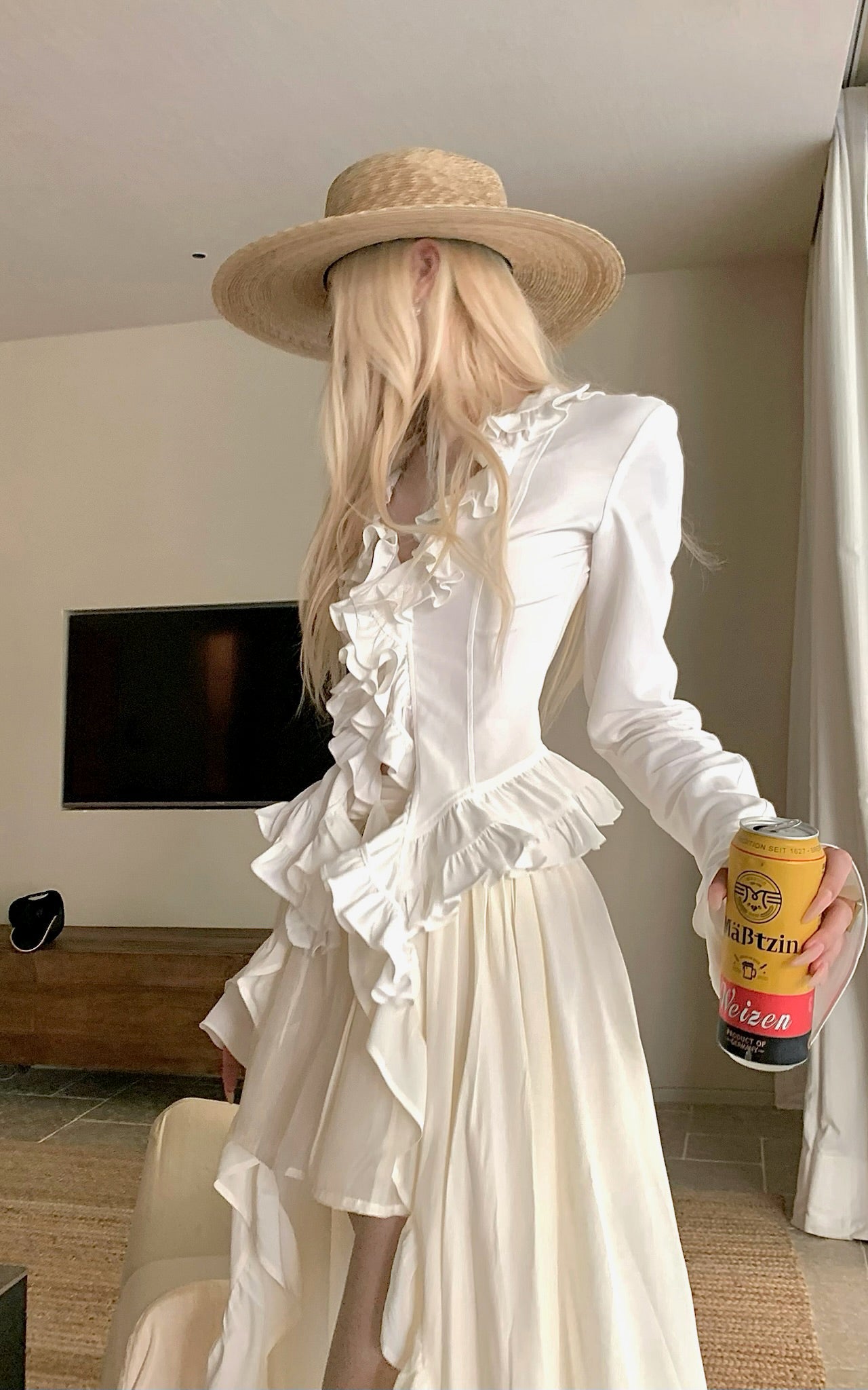 Ruffled Sculptural Shirt
