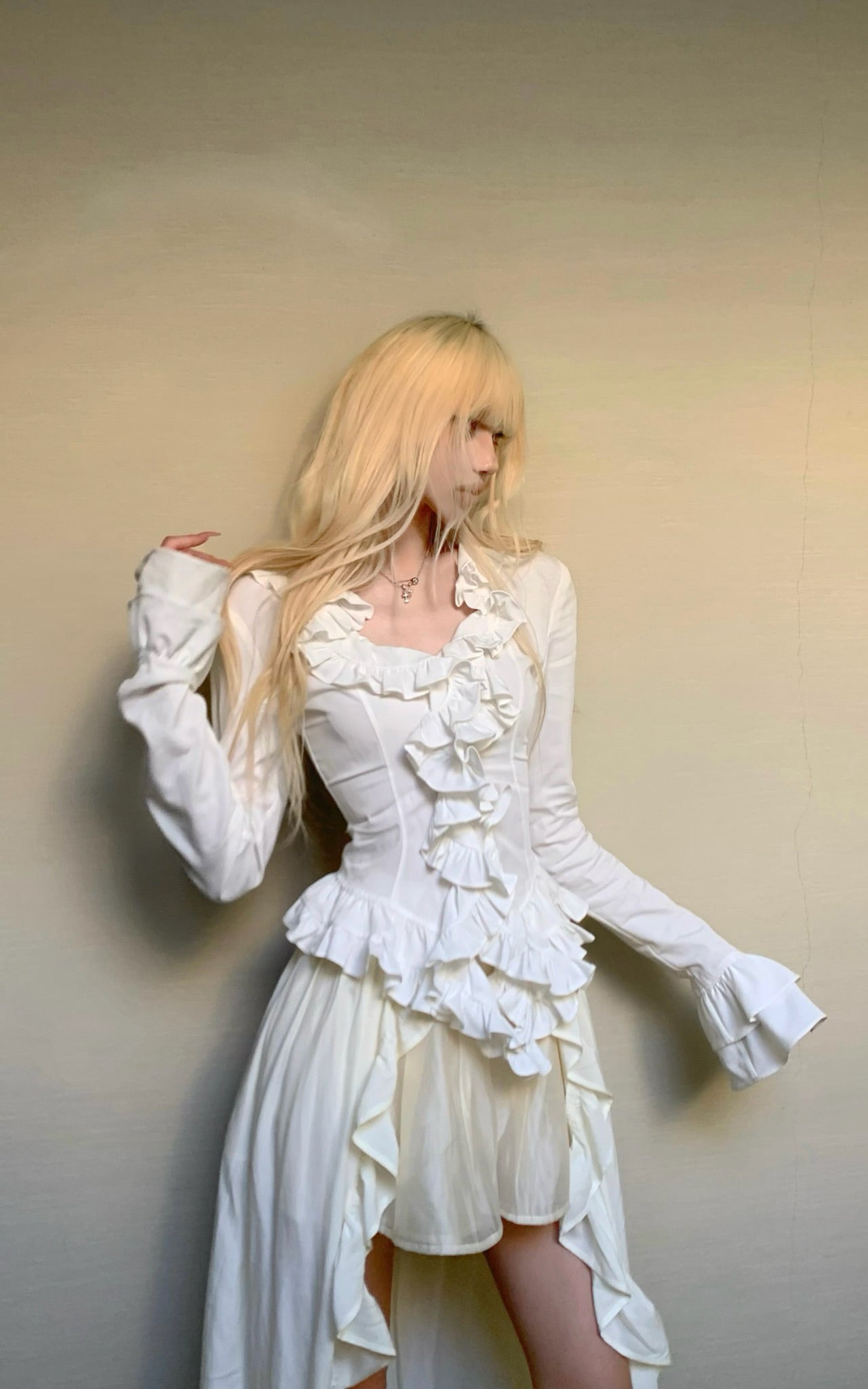 Ruffled Sculptural Shirt