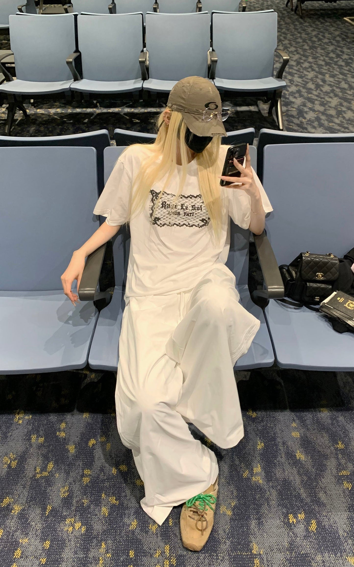 Lace-Inspired Graphic Oversized Tee