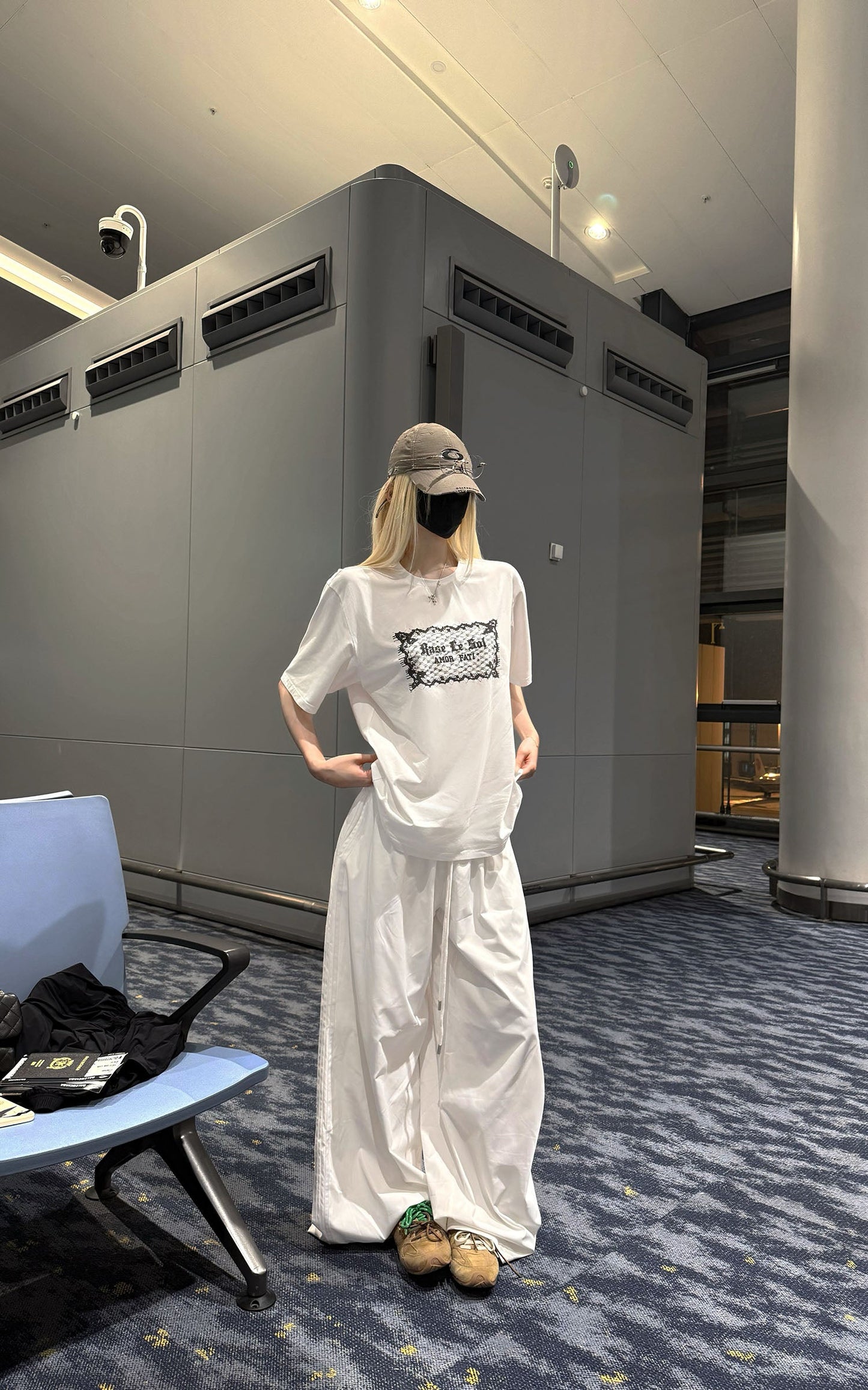 Lace-Inspired Graphic Oversized Tee