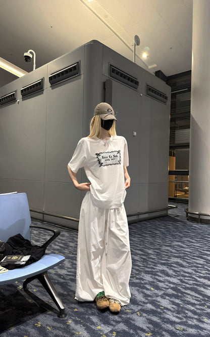 Lace-Inspired Graphic Oversized Tee