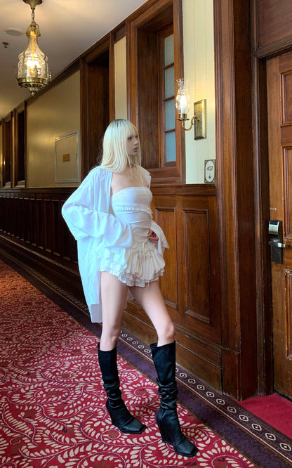 Layered Ruffle Mini Skirt