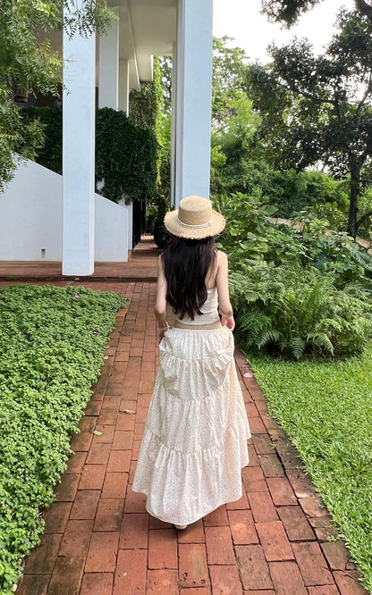 Floral Bandeau Top & Maxi Skirt Set