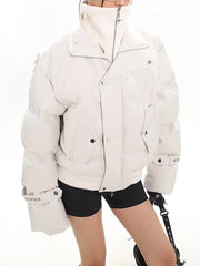 High Neck Zipper Down Jacket