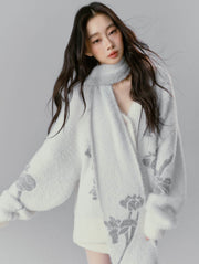 Sequin Jacquard Knitted Cardigan - My Store