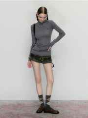 Turtleneck Warm Base Layer Knit Top