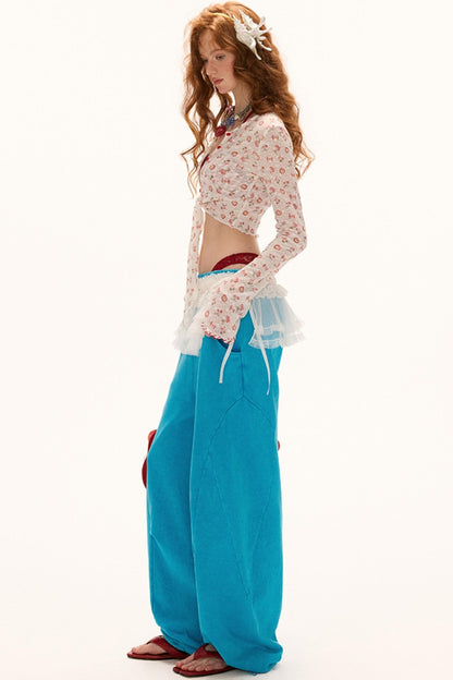 Blue Detail Pants