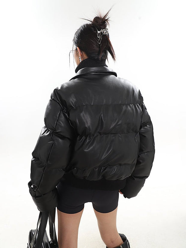 High Neck Zipper Down Jacket