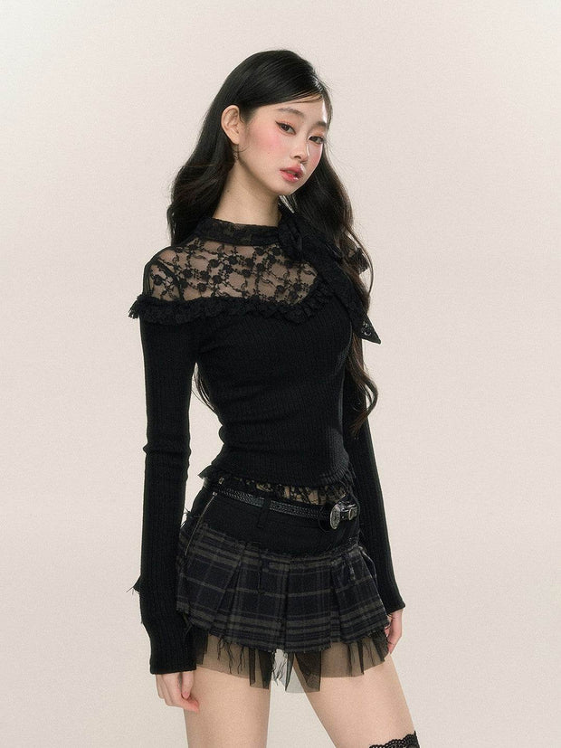 Lace Knit Sweater - My Store