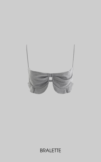 Blazer, Bralette, and Wide-Leg Pants Set