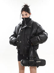 High Neck Zipper Down Jacket