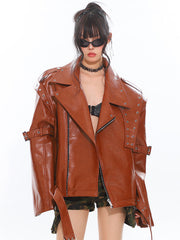 Deconstructed Leather Jacket