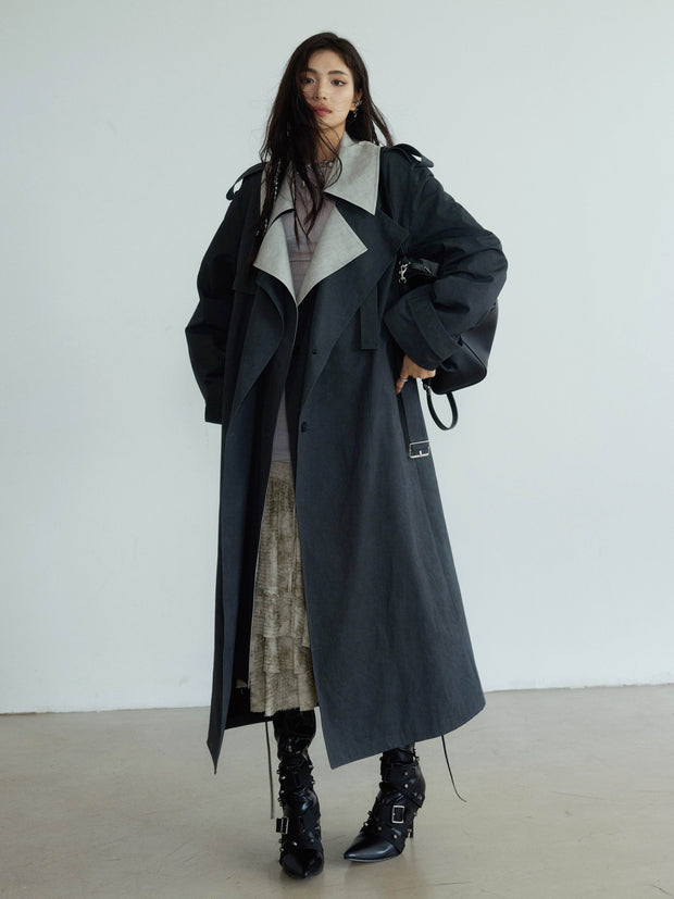 Belted Long Trench Coat - My Store