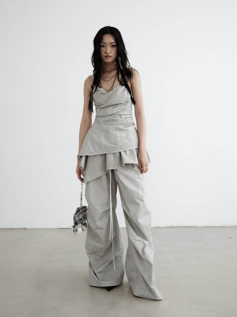 Oversized Pants With Detachable Skirt - My Store