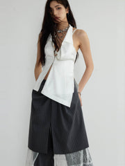 Layered Stripe Full-Length Pants - My Store