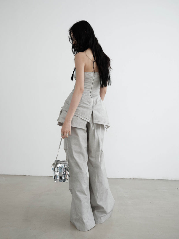 Oversized Pants With Detachable Skirt - My Store