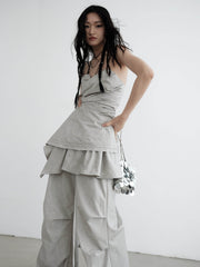 Oversized Pants With Detachable Skirt - My Store