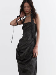 Sculptural Halter Tube Top Dress - My Store