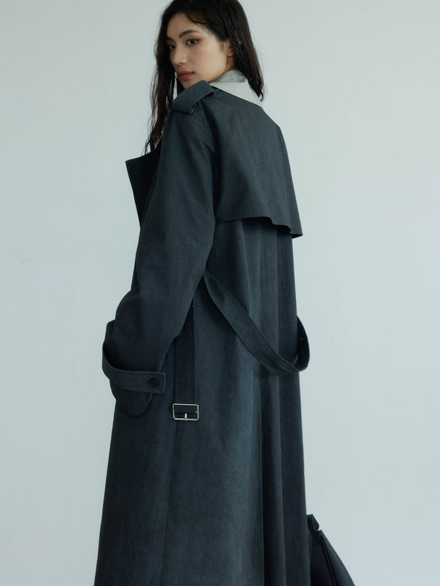 Belted Long Trench Coat - My Store