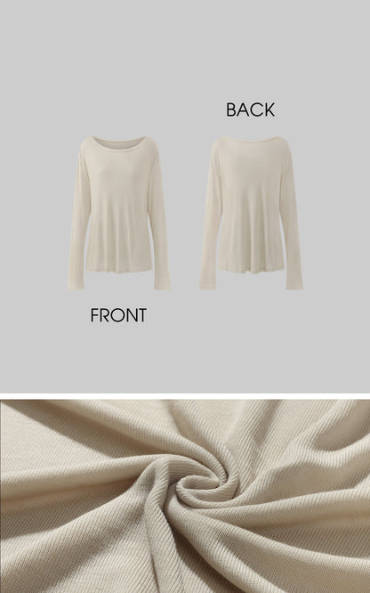 Fluid Knit Long Sleeve Top
